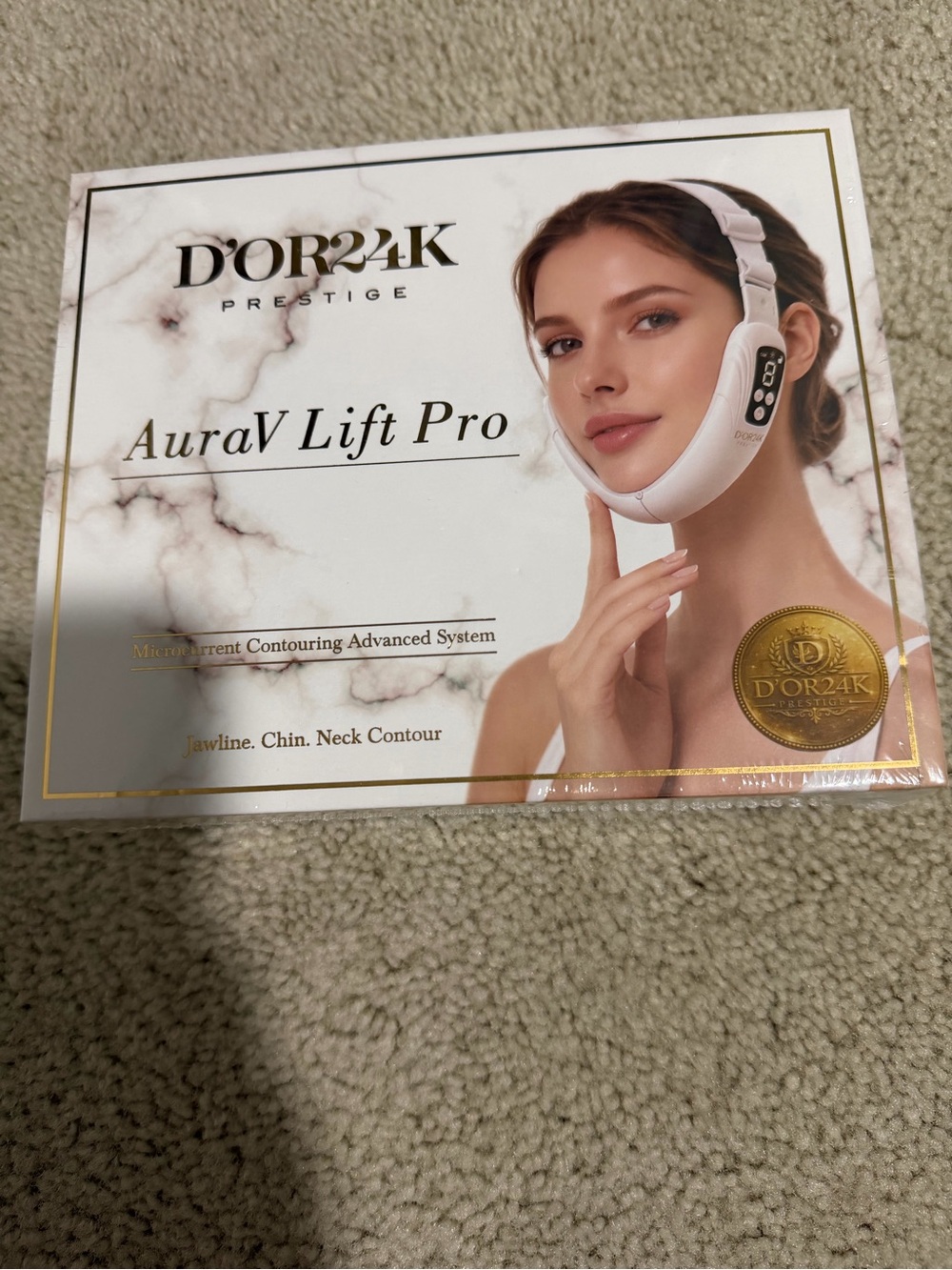 D'OR24K AuraV Lift Pro Facial Contouring Device in White new sealed